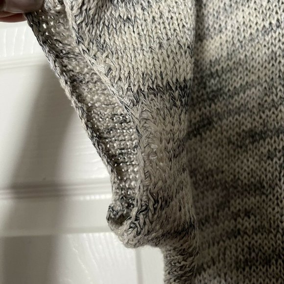 Joie Sona Open Front Cardigan Heather Gray Fringe Hem Poncho XXS Linen blend - Picture 6 of 8